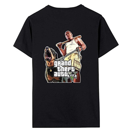 Gta 5  Baskılı T-shirt - L Beden - Siyah