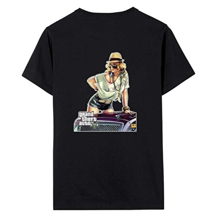 Gta 5 Baskılı T-Shirt 6 - 7 (128) Yaş Beden - Siyah - Mood