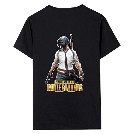 Pubg  Baskılı T-Shirt - 8  - 9 (140) Yaş  Beden - Siyah - Mood