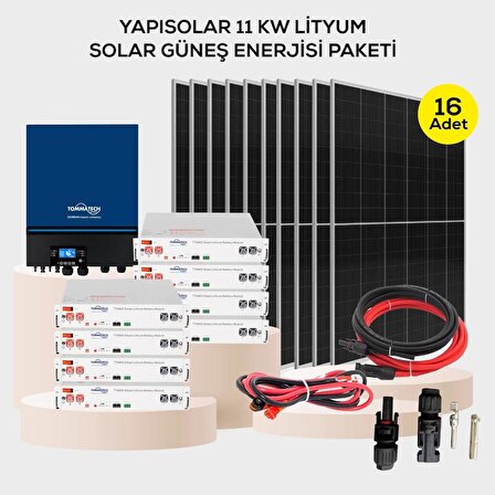 Yapısolar 11 Kw Lityum Solar Güneş Enerjisi Paketi