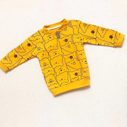 Ayıcık Baskılı %100 Pamuk Pijama Takımı