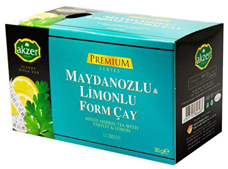 Akzer Maydanoz Limonlu Form Çay - 20 Süzen Poşet
