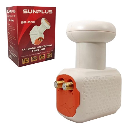 LNB İKİLİ (TWİN) GOLD 0.1DB 3D 4K SUNPLUS SP-200