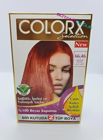 Colorx Saç Boyası İkili Set - 66.46 ATEŞ KIZILI