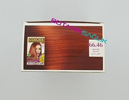 Colorx Saç Boyası İkili Set - 66.46 ATEŞ KIZILI