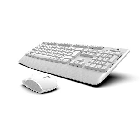 Turbox Workeys Office USB Kablosuz 2.4ghz Beyaz Multimedya Standart Q Kablosuz Klavye ve Mouse