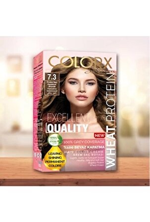 Colorx Saç Boyası Tek Set - 7.3 FINDIK SARI