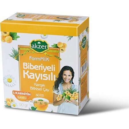 Akzer Biberiyeli Kayısılı Karışık Bitki Çay 60lı Süzen Poşet