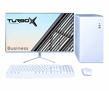 Turbox Tx3612 i5 2400 8GB Ram 128GB SSD 23.8 inç Monitör Beyaz Masaüstü Ev Ofis Bilgisayarı