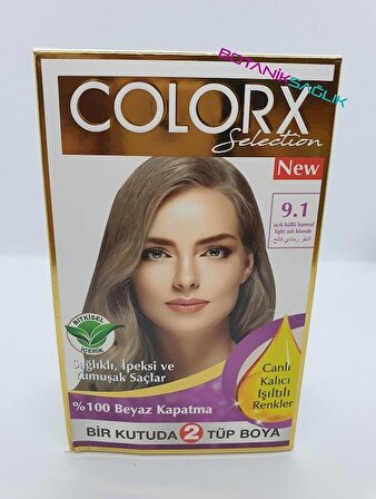 Colorx Saç Boyası İkili Set - 9.1 AÇIK KÜLLÜ KUMRAL