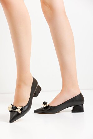 Kadın Topuklu Ayakkabı THN01 - Siyah