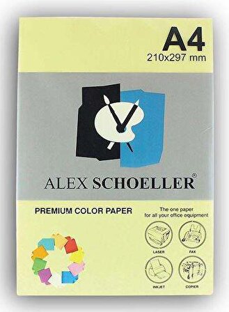 Alex Schoeller A4 Renkli Fotokopi Kağıdı 500lü Kanarya Sarısı 515