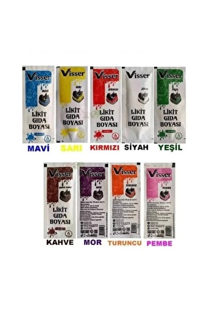 Visser Likit Gıda Boyası 12 ml x 4 ADET