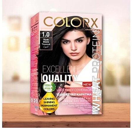 Colorx Saç Boyası Tekli Set - 1.0 SİYAH