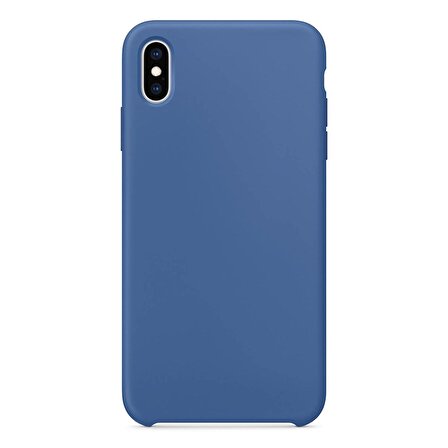 Apple iPhone X Altı Açık Liquit Lansman Silikon Menekşe Mavisi