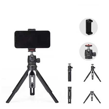 Jmary MT-30 Çok Fonksiyonlu Telefon Kamera Tripod Telefon Sabitleyici 30 cm