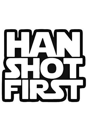 Han Shot First Oto Sticker 20 Cm