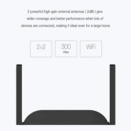 Xiaomi DVB4235GL Mi Wifi Pro Sinyal Yakınlaştırıcı Güçlendirici, 300 Mbps
