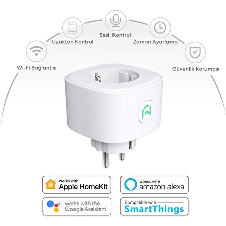 Meross Wi-Fi Uzaktan Kontrollü Akım Korumalı 4 USB Girişli Akıllı 4lü Priz Ve 2li Tekli Priz Seti