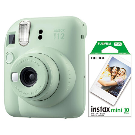 Instax mini 12 Yeşil Fotoğraf Makinesi ve 10'lu mini Film