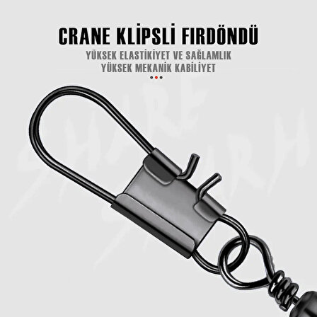 Protackle Crane Klipsli Fırdöndü 12'li No: 1 (SW145)