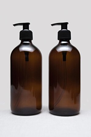 300ml Kahverengi Amber Cam Şişe Sıvı Sabunluk