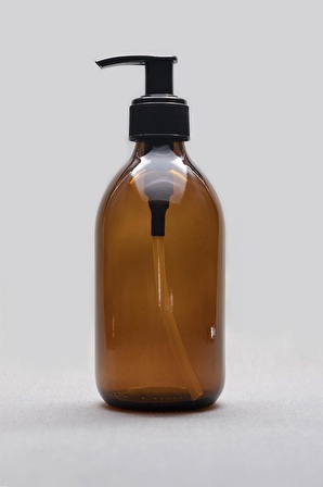 300ml Kahverengi Amber Cam Şişe Sıvı Sabunluk (1 ADET)