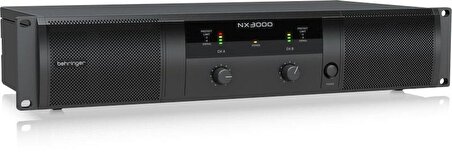 Behringer NX3000 SmartSense Hoparlör Empedans Telafisi ile Ultra Hafif 3000 W D Sınıfı Güç Amplifikatörü