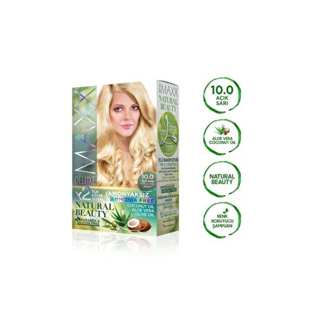 2 Paket Natural Beauty Amonyaksız Saç Boyası 10.0 Açık Sarı