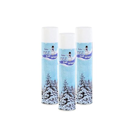 3 Adet Max Kar Köpüğü Spreyi, Eriyen Kar Taneleri, Parti Köpük Karı Yapar Kar Yağdıran Sprey 3x300 ml