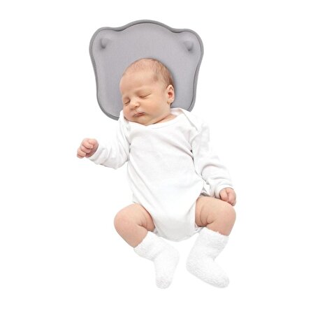 Sevi Bebe Düz Kafa Yastığı Kafa Şekillendirici Yastık ART-155 Gri