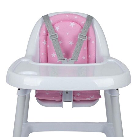 Sevi Bebe Eko Mama Sandalyesi Minderi ART-157 Pembe Yıldız