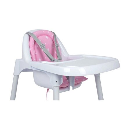 Sevi Bebe Eko Mama Sandalyesi Minderi ART-157 Pembe Yıldız