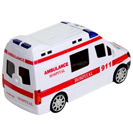 Nessiworld SOS Sesli ve 3D Işıklı Çarp Dön Pilli Ambulans