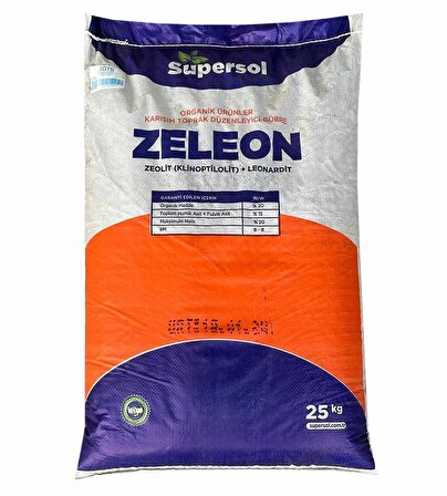 Süpersol Zeleon Zeloit+Leonardit Karışım Toprak Düzenleyici Gübre 25kg