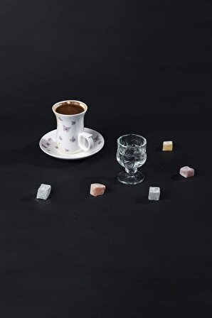 Ayaklı Kahve Yanı Bardağı Kristal Kesim Shot Bardak 7cm x 4 cm 6 Lı Set