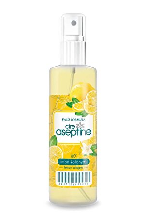 Cire Aseptine Limon Kolonyası 80 Derece Sprey Pet Şişe 100 ml 3 Adet