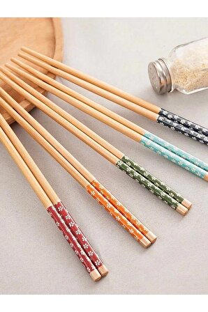 20 Çift Doğal Bambu Desenli Chopstick El Yapımı Pratik Yıkanabilir Çin Yemek Chopstick Çubukları