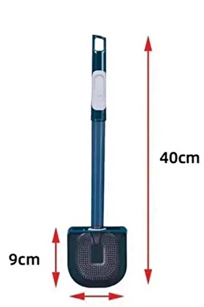 2'li Klozet Fırçası Hazneli Premium Silikon Esnek Duvara Monte Wc Tuvalet Temizlik Fırça Seti