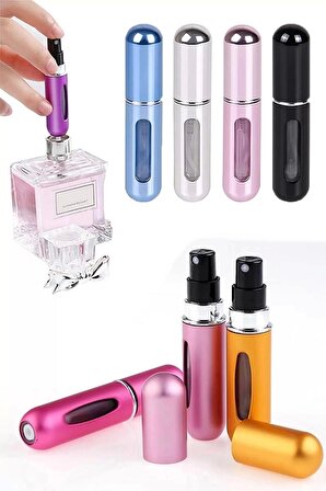 Doldurulabilir Mini Parfüm Şişesi Renkli Cep Sprey Parfüm Şişesi 4 ml