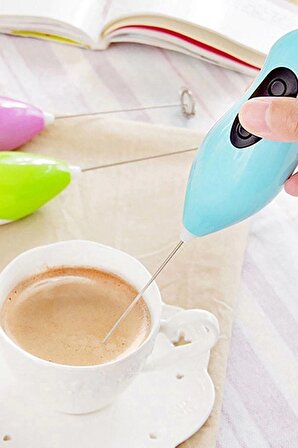 Kahve Köpürtücü Mikser Süt Karıştırıcı Çırpıcı Çelik Uçlu Çırpma Aleti