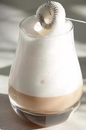 Kahve Köpürtücü Mikser Süt Karıştırıcı Cappuccino Çırpıcı Çelik Uçlu Yumurta Sos Krema Çırpma Aleti