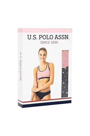 U.S. Polo Assn. Kadın Lacivert Büstiyer Slip Takım