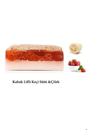 3lü Peeling Cilt Bakım Kabak Lifli Keçi Sütlü Çilek Sabun Yaşlanma Karşıtı Yenileme Dermaroller