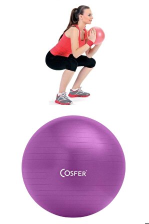 20 Cm Mor Mini Jimnastik Egzersiz Denge Pilates Topu