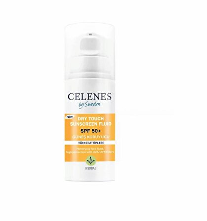 Celenes by Sweden Herbal Dry Touch Yüksek Korumalı Fluid 50 Spf / Güneş Koruyucu 