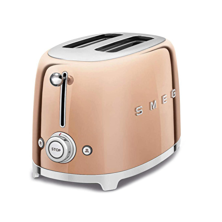 Smeg 50'S Style Special Edition Rose Gold Kettle ve 1x2 Ekmek Kızartma Makinesi Seti