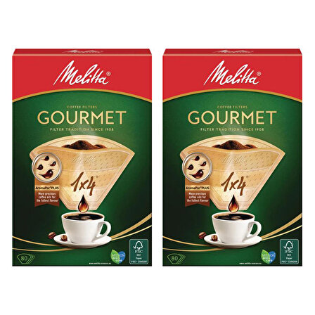 Melitta Premium Gourmet Filtre Kağıdı 1X4/80'li 2'li Paket 160 Adet
