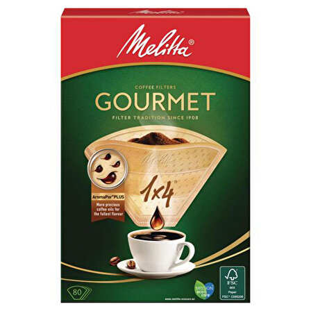 Melitta Premium Gourmet Filtre Kağıdı 1X4/80'li 2'li Paket 160 Adet