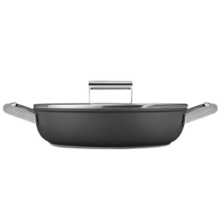 Smeg Cookware 50's Style Siyah Grande Plus 7'li Tencere&Tava Seti